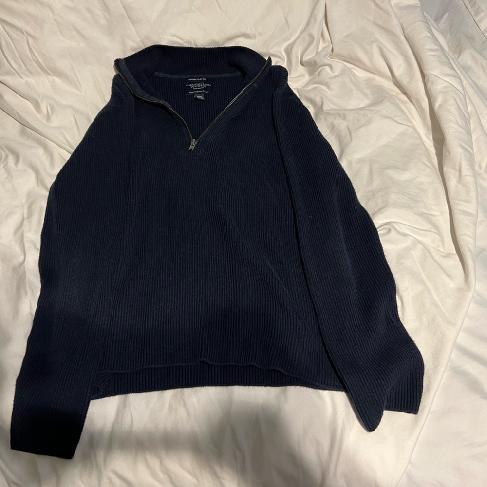 Mens American eagle vintage slim sweater quarter zip